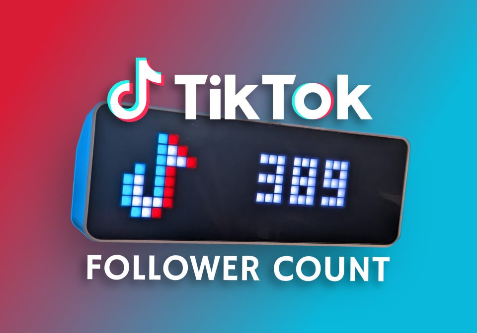 TikTok Follower Count shown on an AWTRIX display