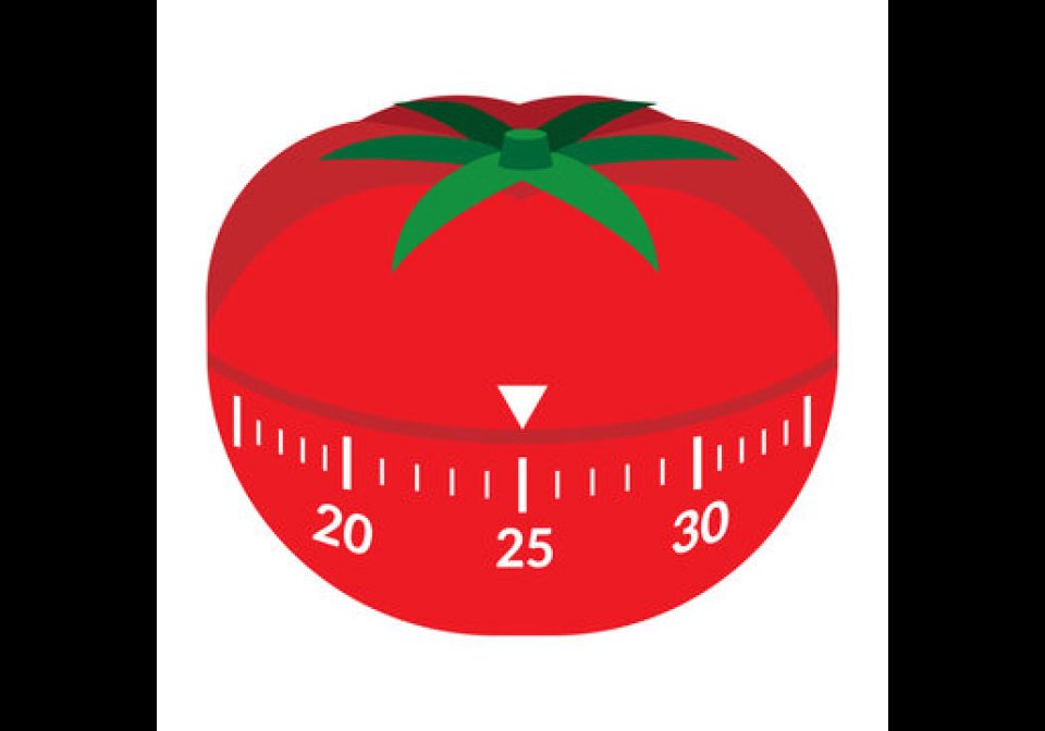 Pomodoro Clock shown on an AWTRIX display
