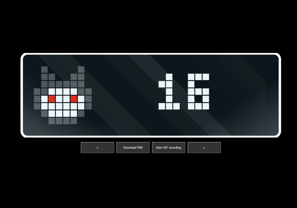 Github Flowers shown on an AWTRIX display