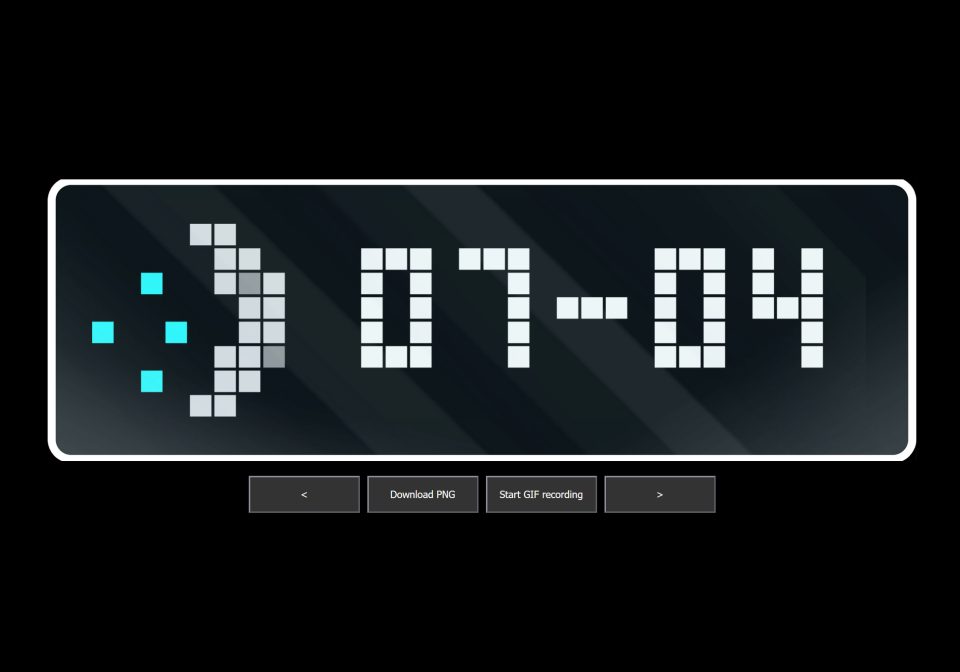 Lunar Calendar shown on an AWTRIX display