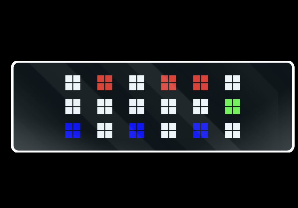 Binary Clock shown on an AWTRIX display