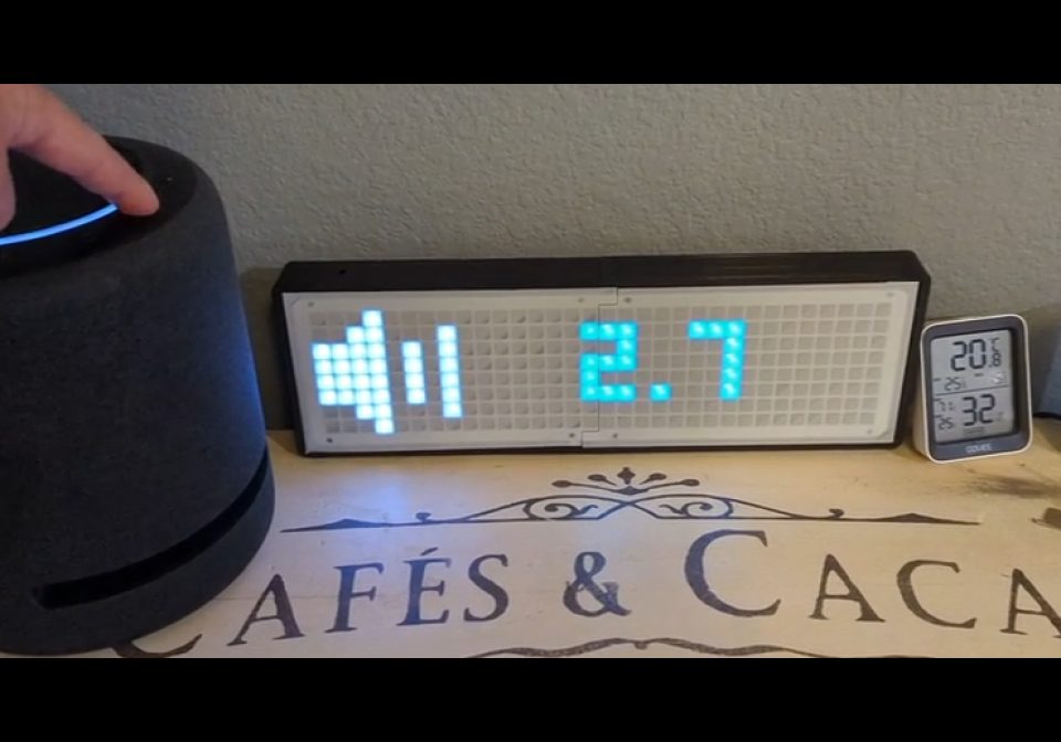 Alexa volume shown on an AWTRIX display