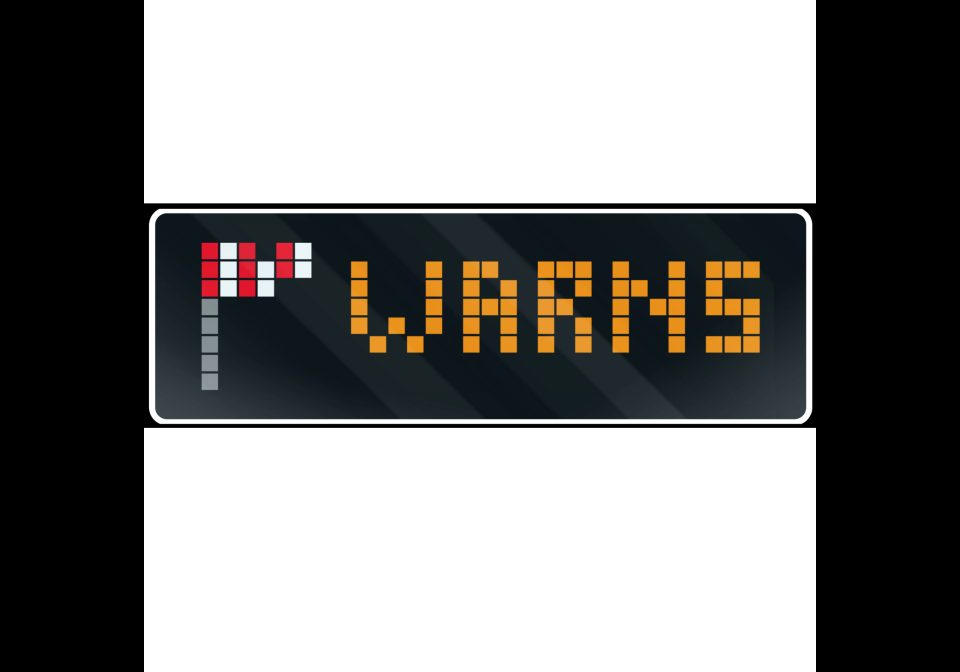 AWTRIX DWD Weather Warnings ⛈️ shown on an AWTRIX display